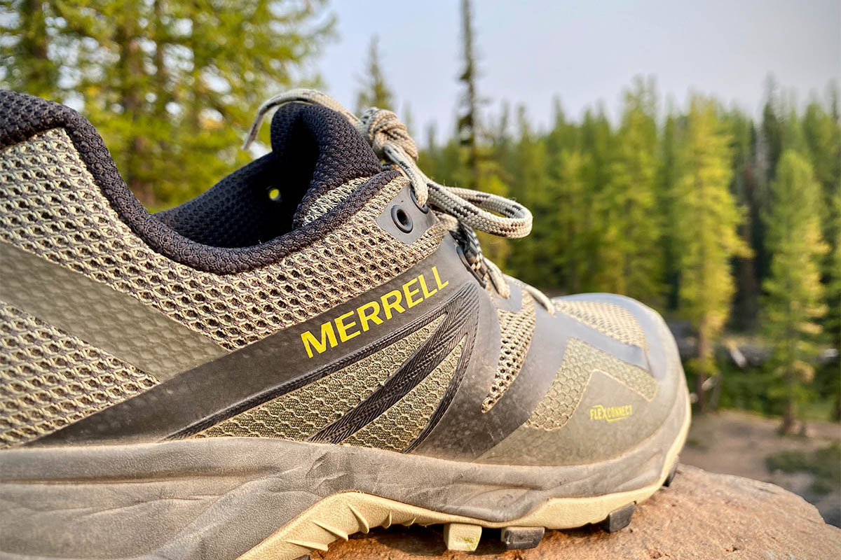 Merrell MQM Flex 2 hiking shoe (closeup of mesh upper)